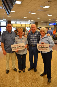 Both sets of Grandparents are ready to greet him